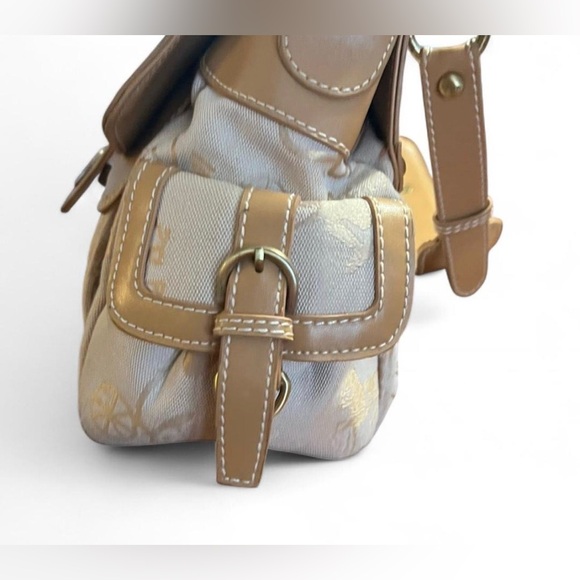 vintage Boach dupe canvas and leather shoulder bag - Picture 6 of 8